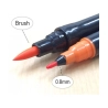 Feutre pinceau double-pointe Art&Graphic Twin - Kuretake