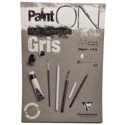 Bloc PAINT ON Multi-technique Gris 250g