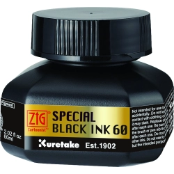 Encre Spécial Cartoonist black ink de Kuretake 60 ml