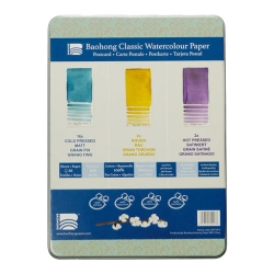 Boite métal de 20 cartes postales Aquarelle 300g/m² - Baohong