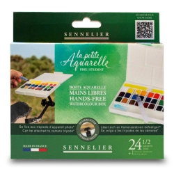 Coffret Main-libre La petite aquarelle 24 1/2 godets - Sennelier