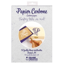 50 feuilles de papier carbone A4 - Graine Créative