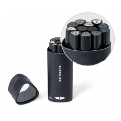Coffret Marker set Gris N°1 de 12 feutres Sketcher - Molotow