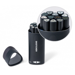 Coffret Marker set Gris N°2 de 12 feutres Sketcher - Molotow
