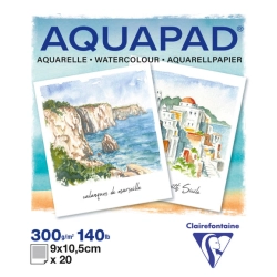 Bloc collé aquarelle Aquapad format Polaroid 300g - Clairefontaine