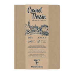 Carnet dessin 140g/m² 40 feuilles - Clairefontaine