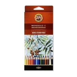 Coffret de 12 crayons aquarellables Mondeluz - Koh-I-Noor
