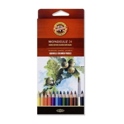 Coffret de 24 crayons aquarellables Mondeluz - Koh-I-Noor