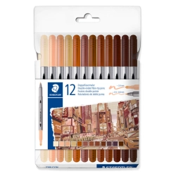 Feutres de coloriage Twin-Tip - Couleurs de peaux assorties - STAEDTLER