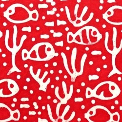 Papier Lokta ciré Rouge