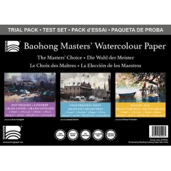 Bloc de 9 feuilles Aquarelle découverte du grain  Baohong Master choice 300g/m²