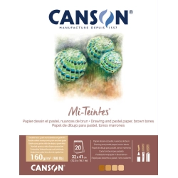 Bloc Papier Mi-teintes Brun - Canson