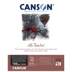 Bloc Papier Mi-teintes Noir - Canson