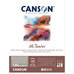 Bloc Papier Mi-teintes Gris - Canson