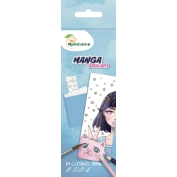 Marque-page Manga Dream à colorier x 24 - 300gr/m² - Clairefontaine