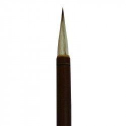 Pinceau en poils de chèvre, manche bambou 8129
 Pinceau chinois-Sortie 2,6cm / Diam. 6mm / L 19cm