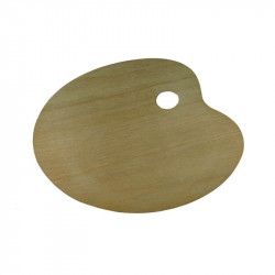 Palette traditionnelle ovale en bois