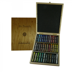 Coffret bois 36 Pastels à l'écu Sennelier