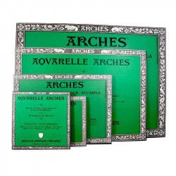 Papier aquarelle grain fin Arches 300g collé 4 cotés