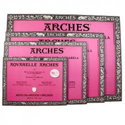 Bloc Aquarelle grain satiné Arches 300g collé 4 cotés