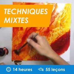 Cours de techniques mixtes en ligne