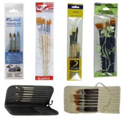Set de pinceaux pour peinture à l'huile