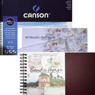 Papiers pour l'aquarelle - Feuilles aquarellables