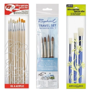 Set de pinceaux pour peinture acrylique