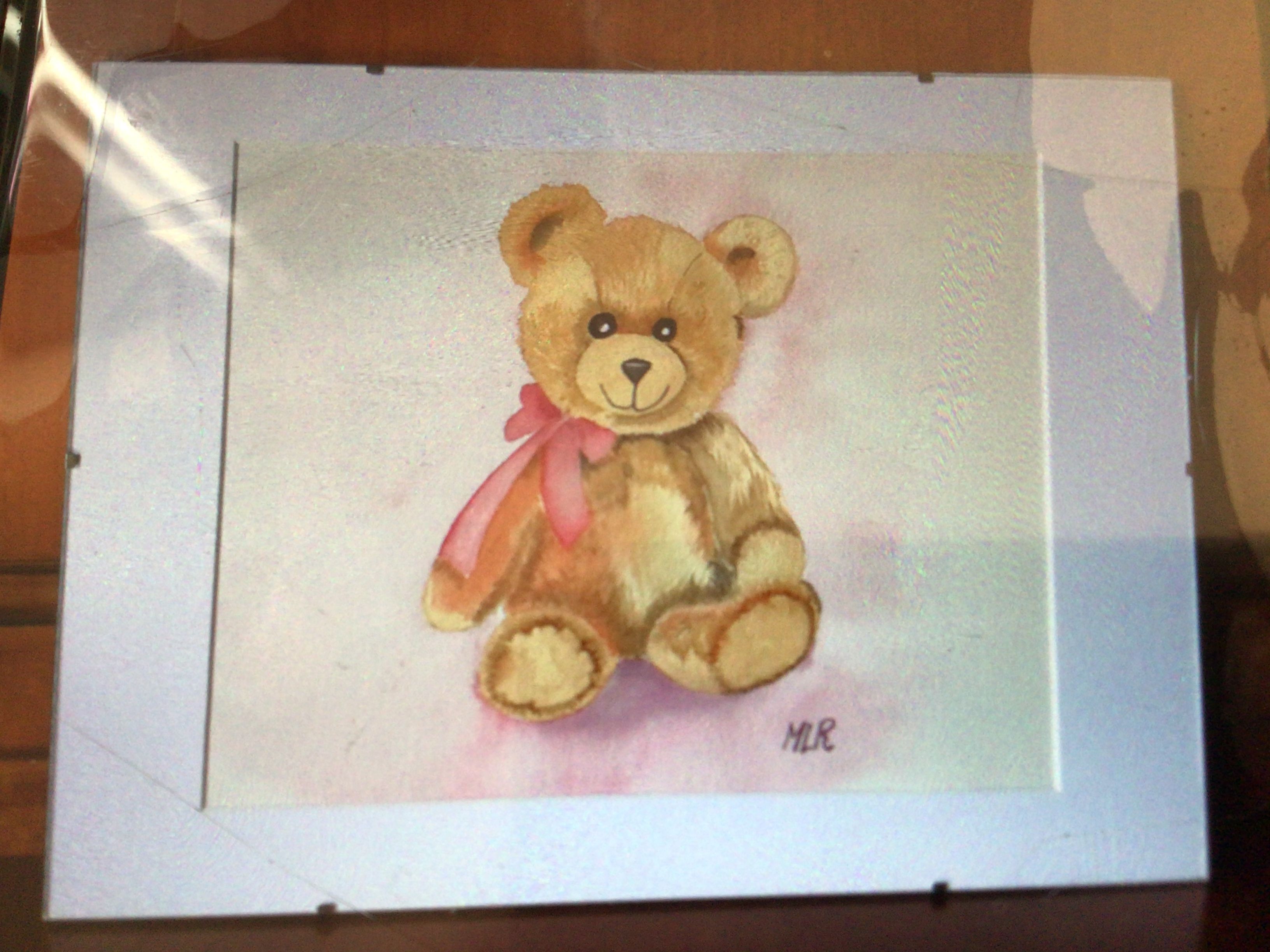Un nounours à l'Aquarelle de Marie-line le 04 avril 2021
