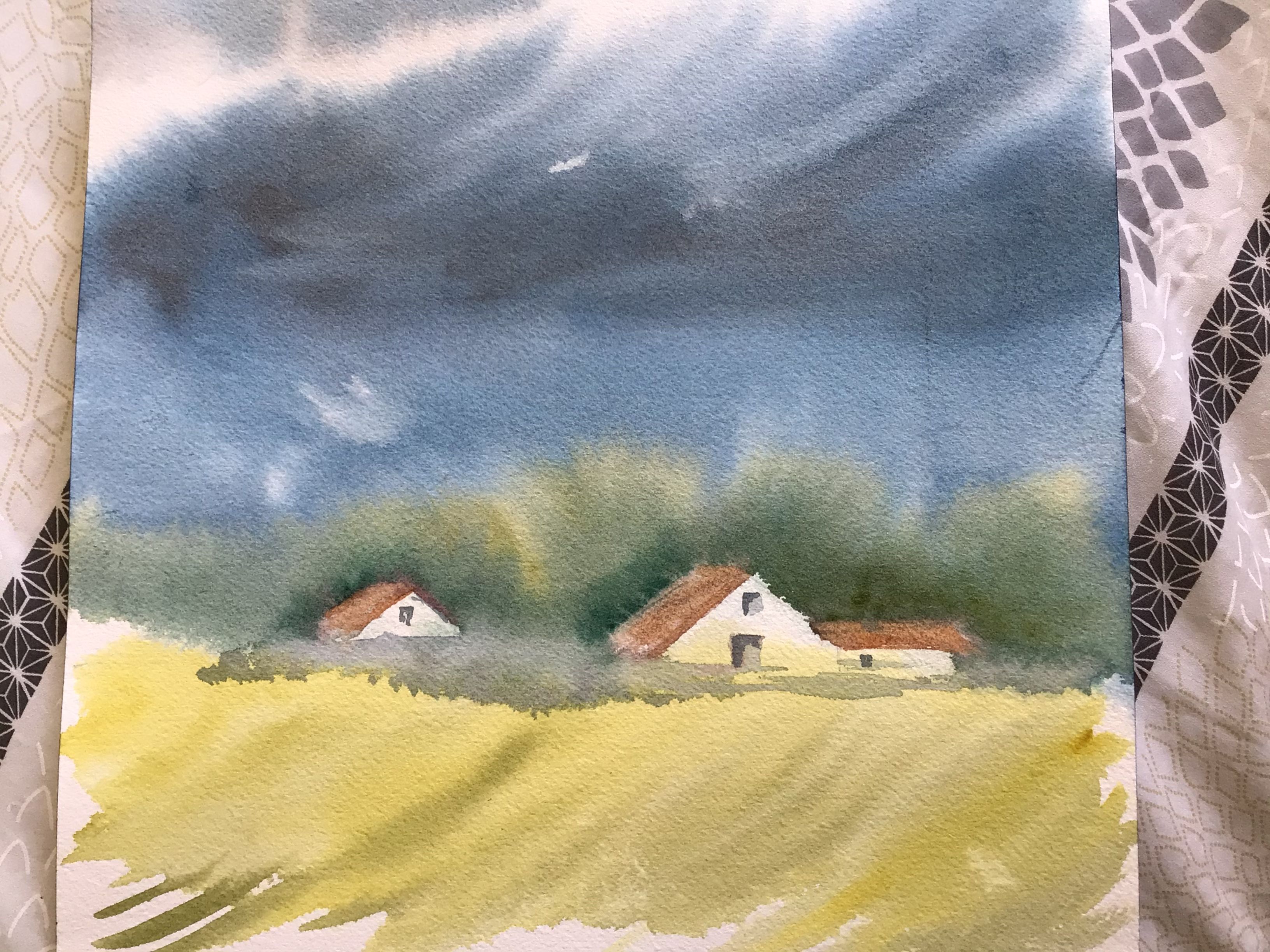 Des Ciels changeants à l'Aquarelle : Le Printemps ! de Marie-line le 04 avril 2021