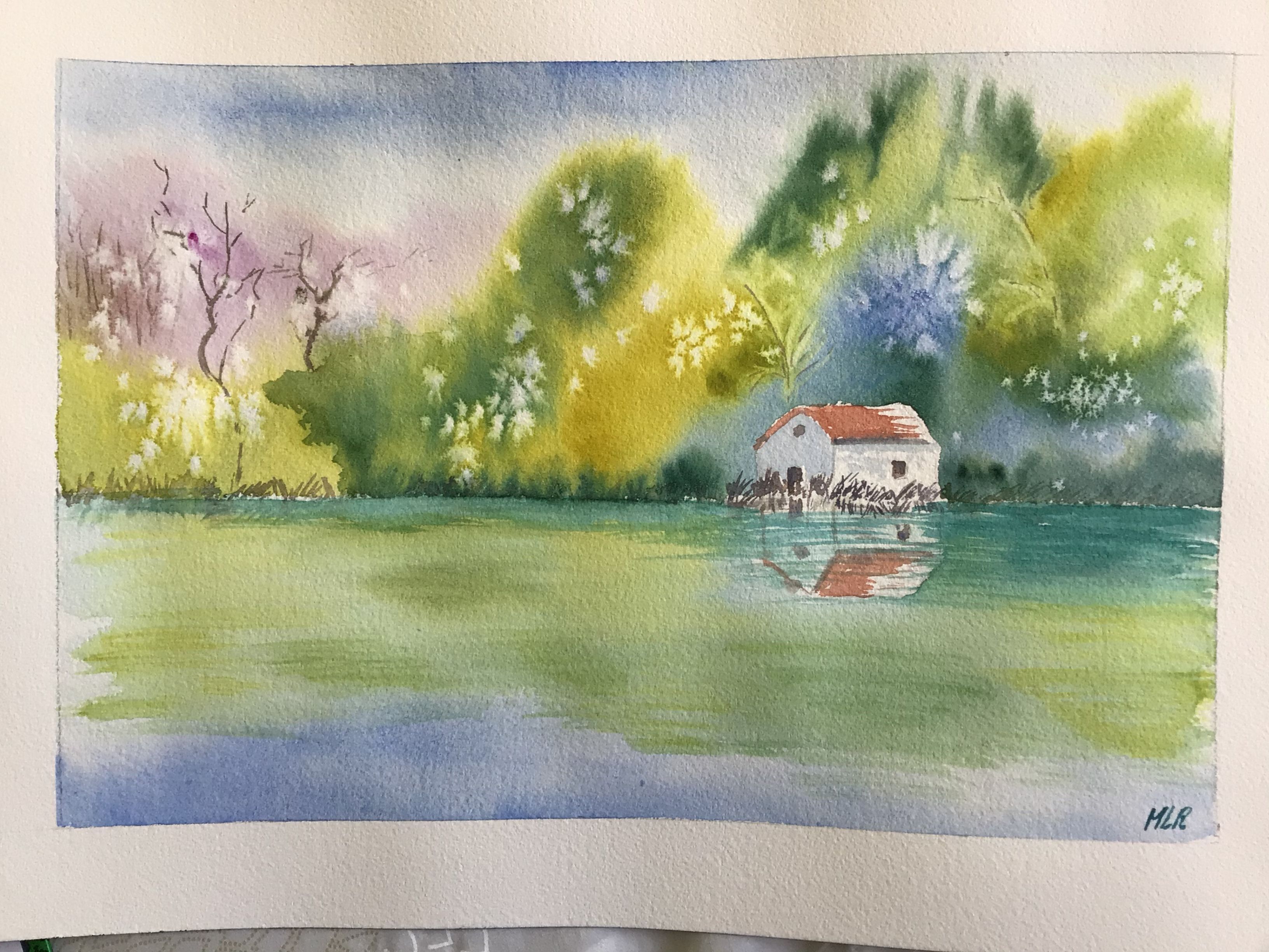 Peindre les reflets dans l'eau à l'aquarelle de Marie-line le 04 avril 2021