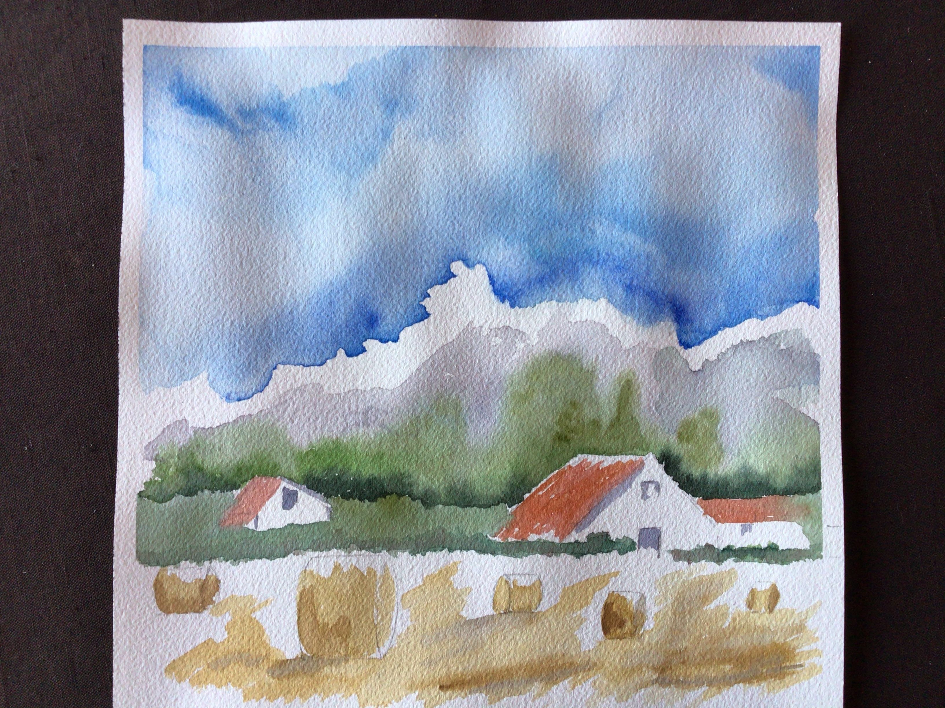 Des Ciels changeants à l'Aquarelle : l'été ! de Marie-line le 07 avril 2021