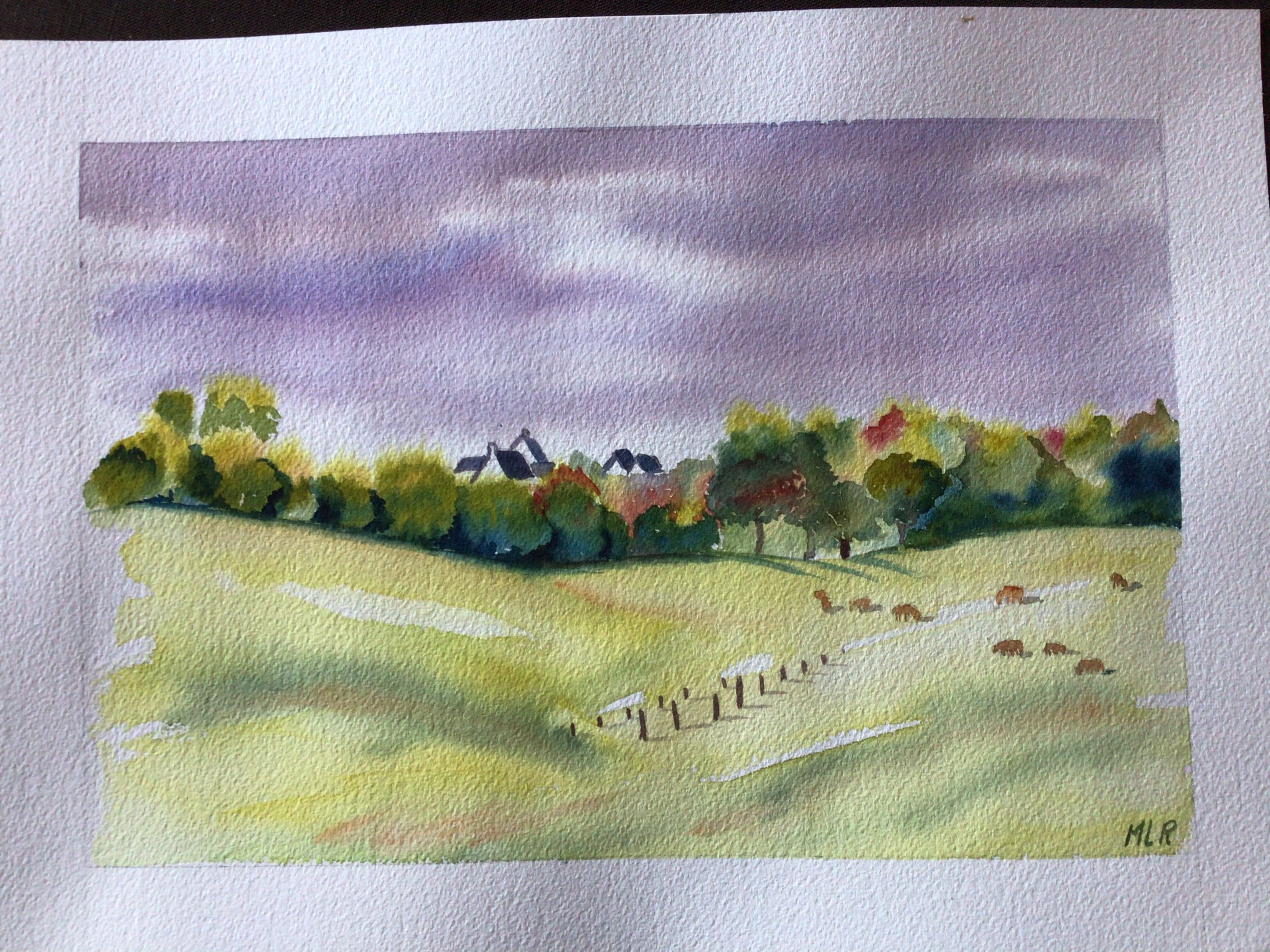Suggérer la végétation à l'aquarelle de Marie-line le 07 avril 2021