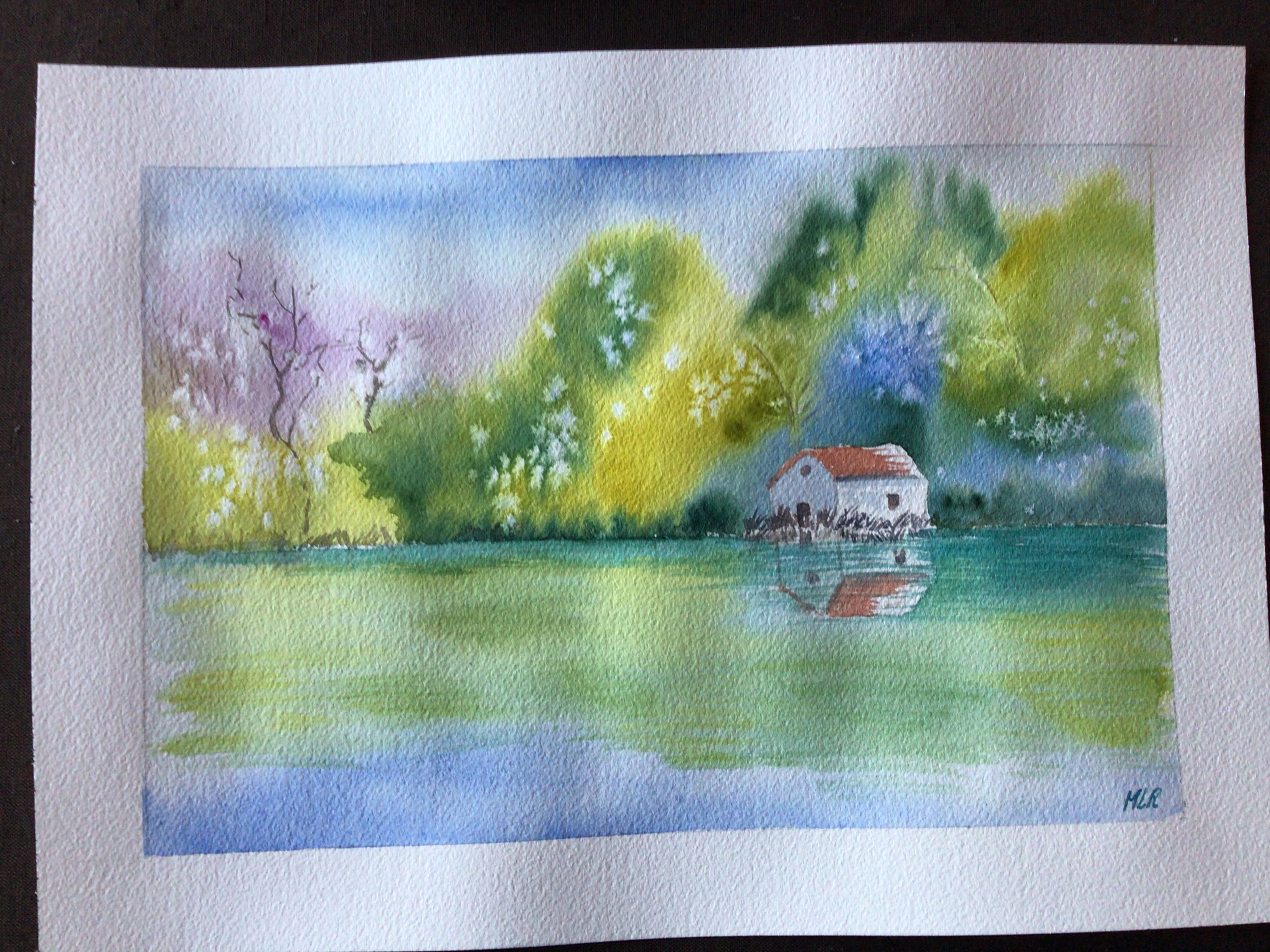 Peindre les reflets dans l'eau à l'aquarelle de Marie-line le 07 avril 2021