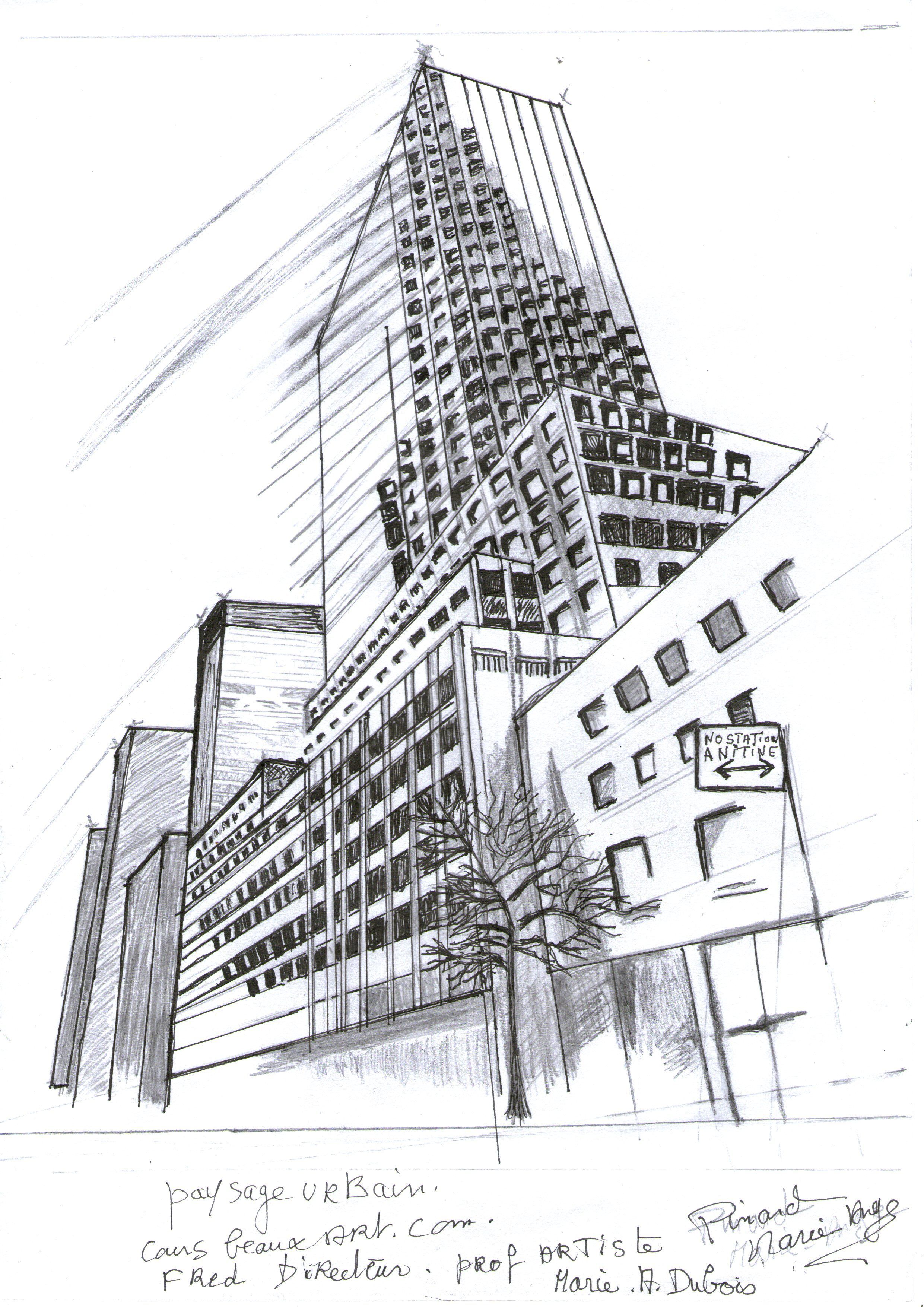 Dessiner un paysage Urbain de Marie ange le 17 juillet 2021