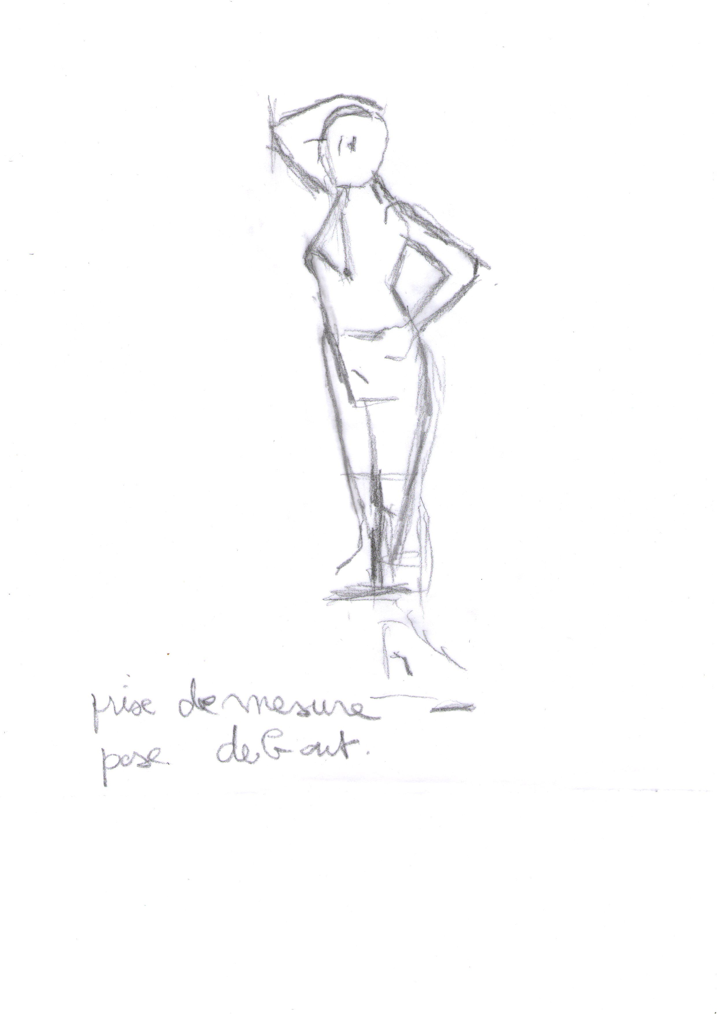 Prise de mesure pose debout de Marie ange le 18 juillet 2021