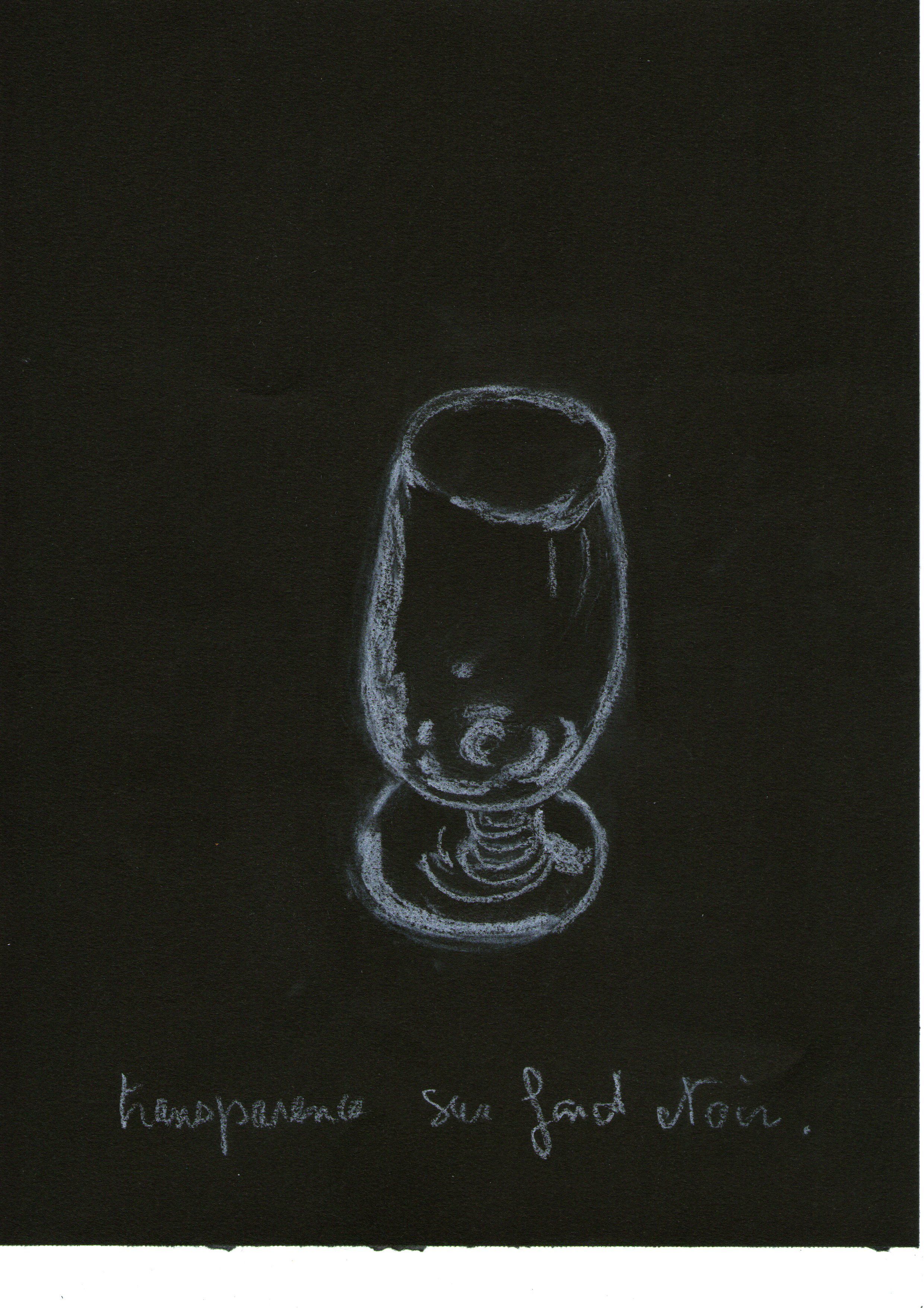 Transparence sur fond noir au dessin de Marie ange le 18 juillet 2021