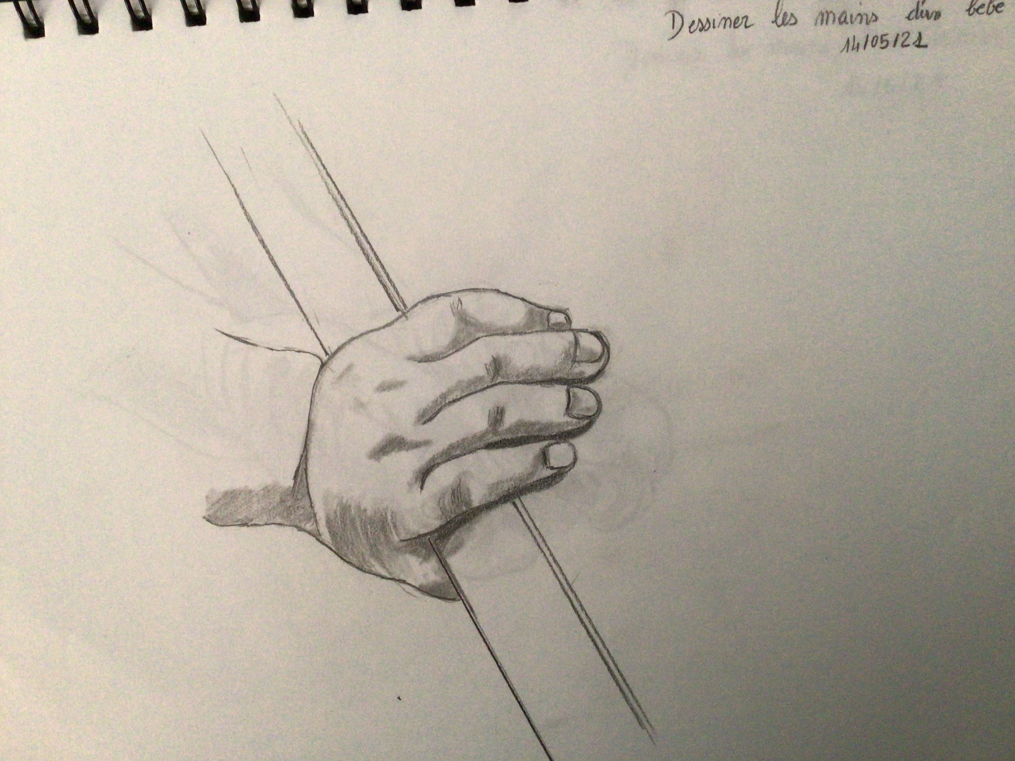 Dessiner les mains d'un bébé de Marie-line le 26 août 2021