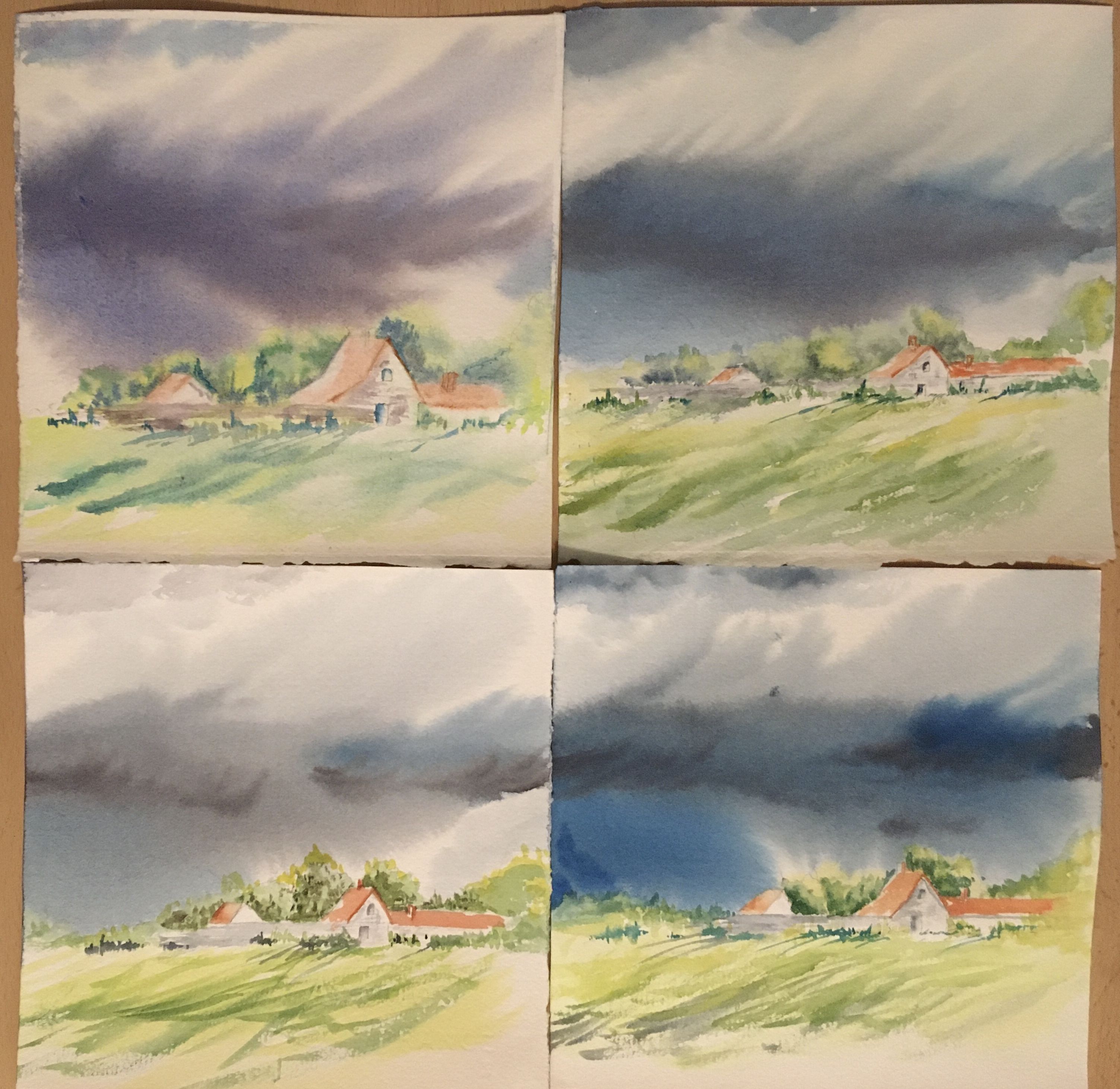Des Ciels changeants à l'Aquarelle : Le Printemps ! de Albert le 12 septembre 2021