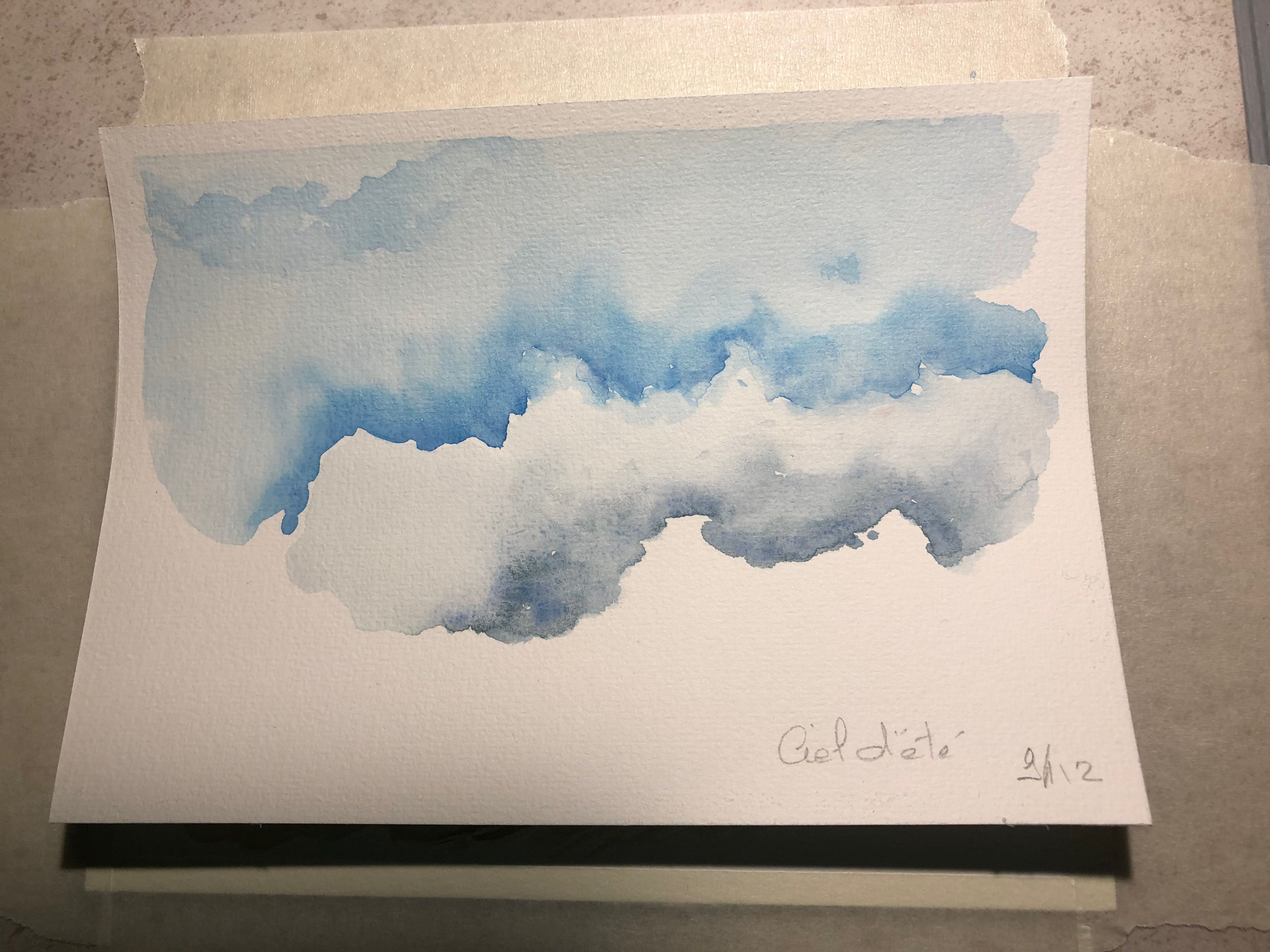Des Ciels changeants à l'Aquarelle : l'été ! de Christine le 09 décembre 2021