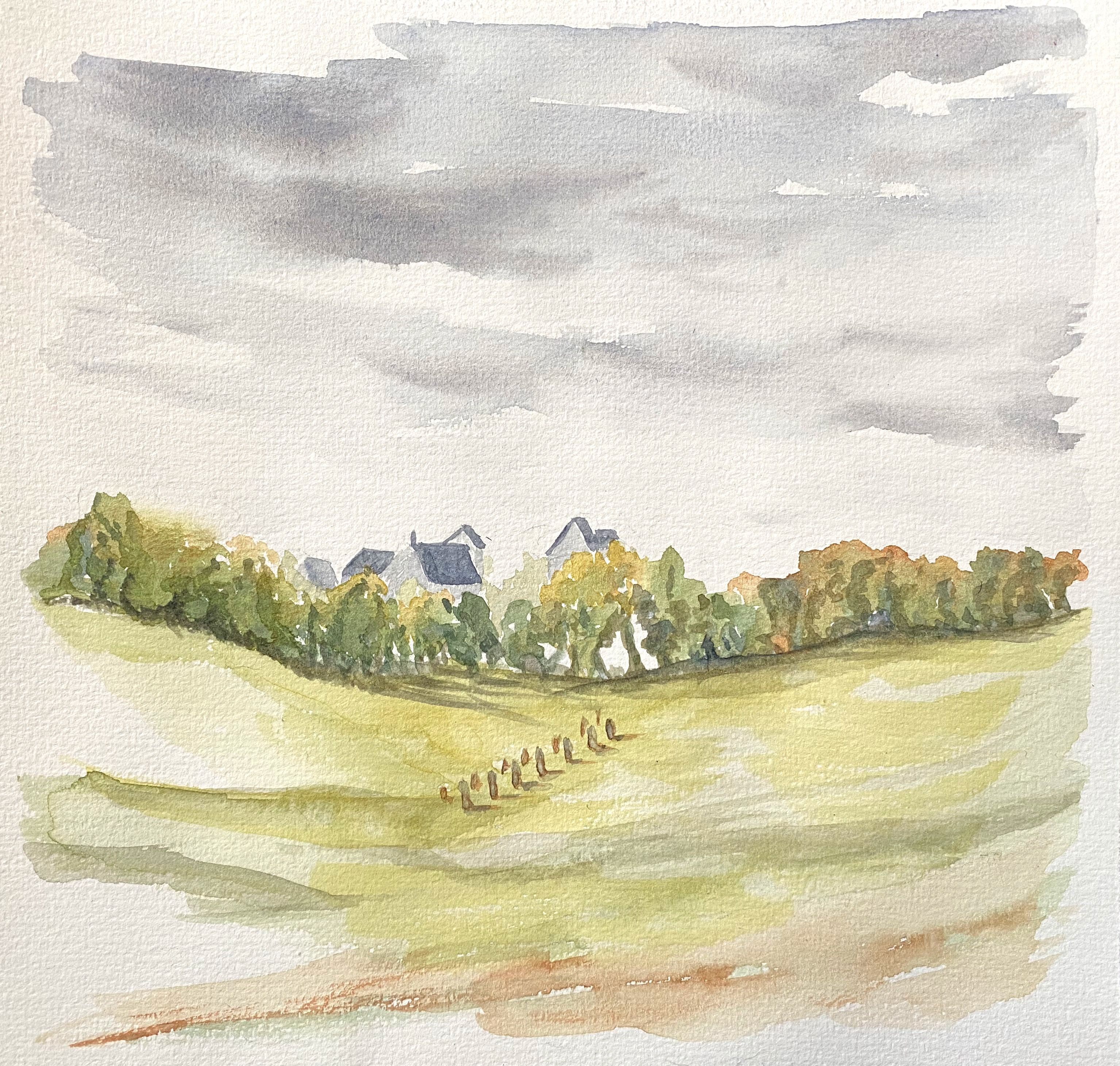 Suggérer la végétation à l'aquarelle de Christine le 14 décembre 2021
