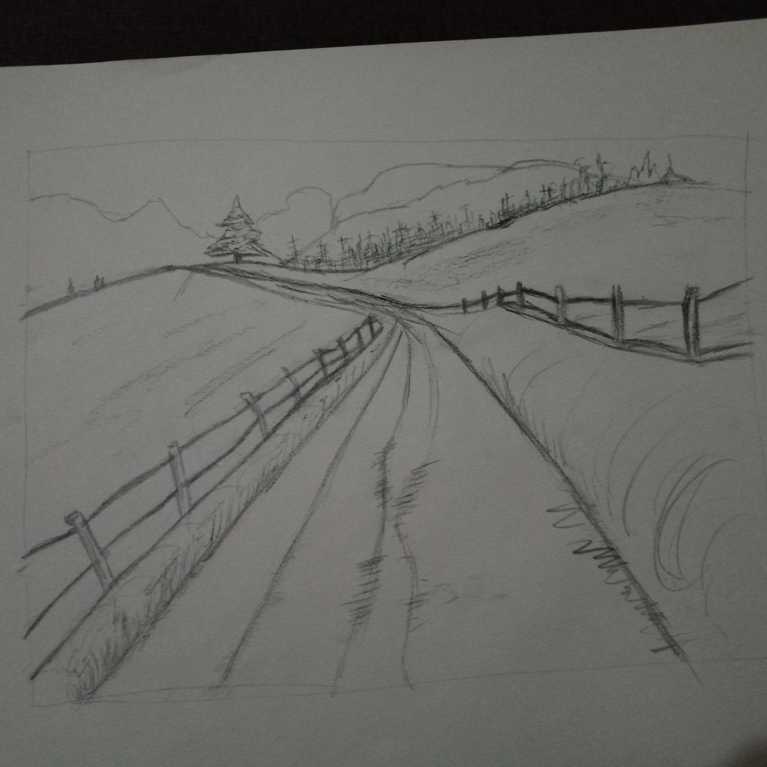 Perspective de paysage en Dessin de Jessica le 05 janvier 2022