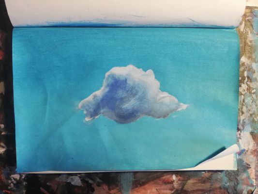 Peindre des Nuages à l'Acrylique de Dina le 06 janvier 2022