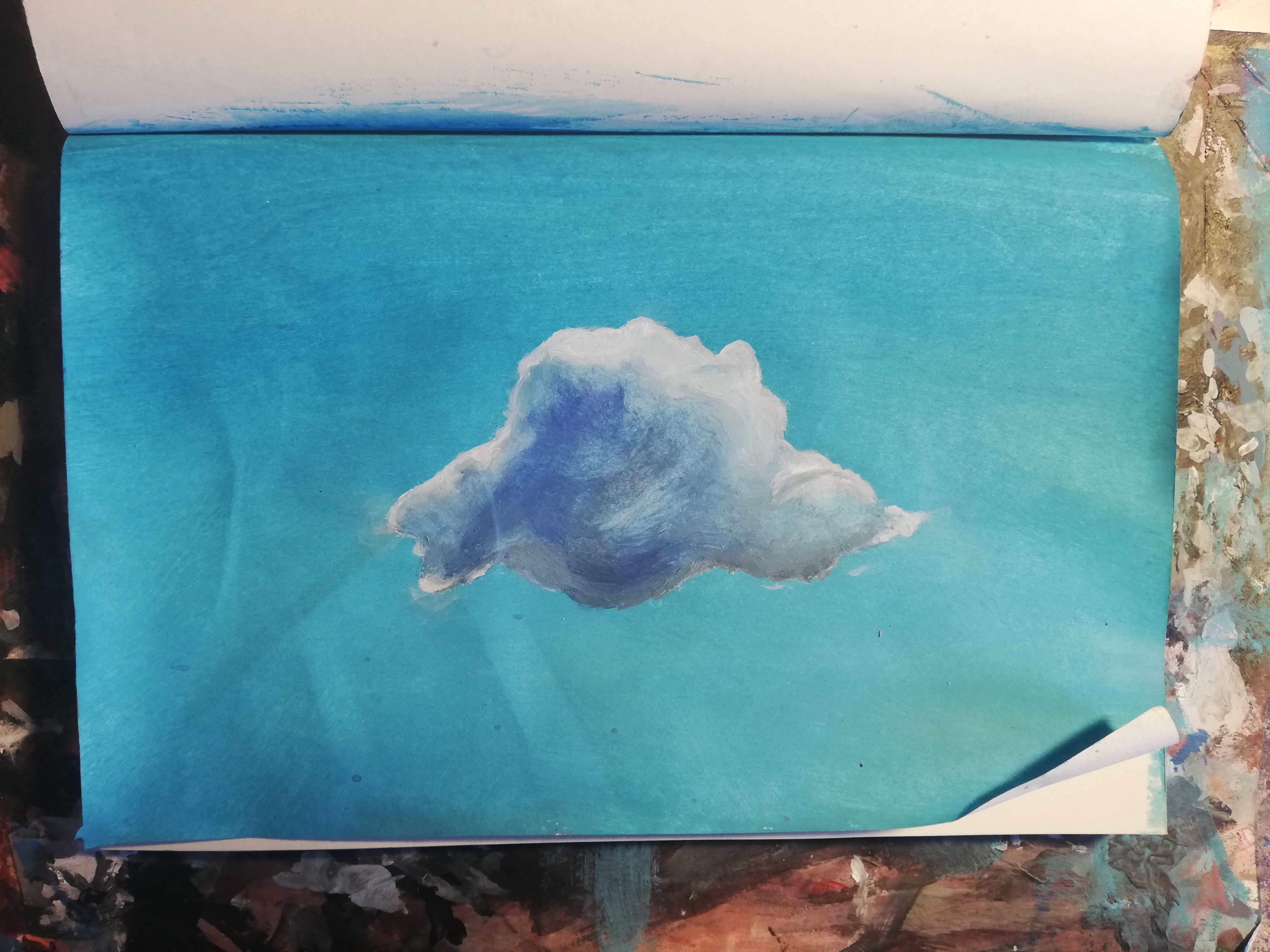 Peindre des Nuages à l'Acrylique de Dina le 06 janvier 2022