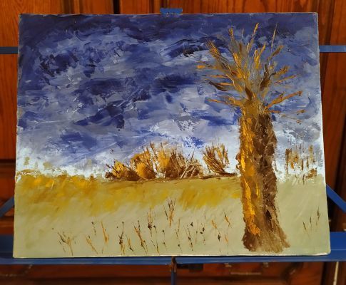 Peindre un ciel tourmenté au couteau de Marie-france le 08 janvier 2022