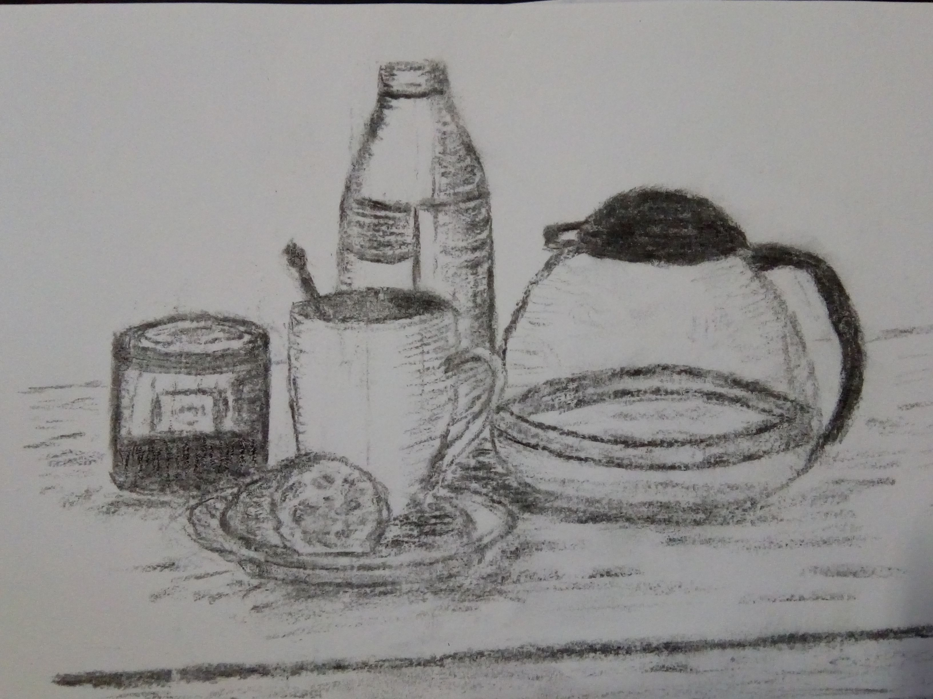 Dessiner une nature morte simple de Sylvie le 17 janvier 2022