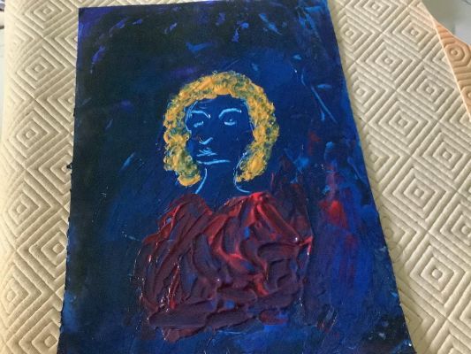 Première Découverte de la Peinture au Couteau à l'Acrylique de Chantal le 20 février 2022