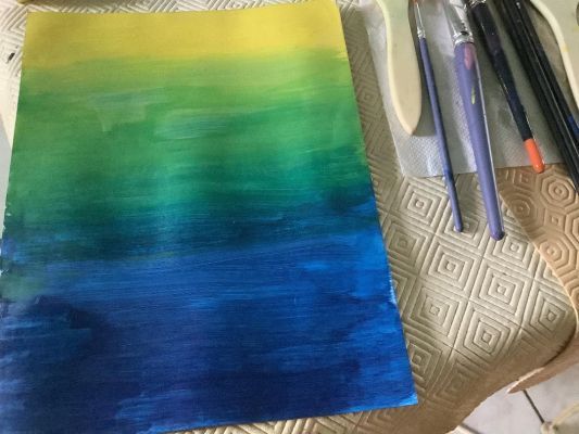 Un dégradé à l'acrylique de Chantal le 23 février 2022