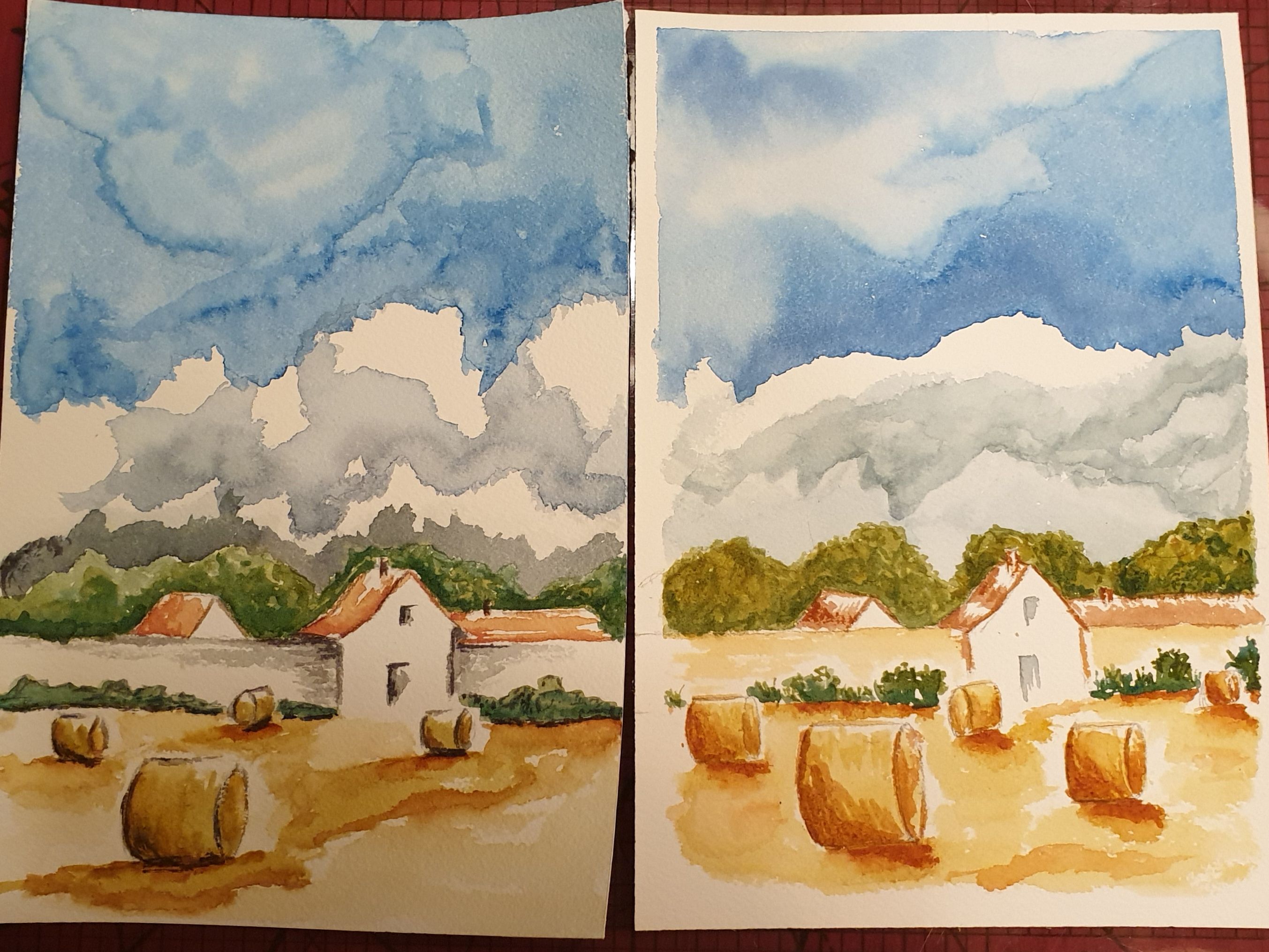 Des Ciels changeants à l'Aquarelle : l'été ! de Vinciane le 24 février 2022