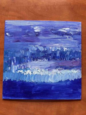 Univers abstrait Huile couteau et pinceau de Marie-christine le 13 mars 2022